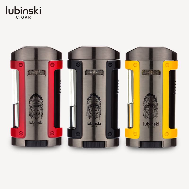 Lubinski 金屬便攜桌上型可視油倉雪茄打火機