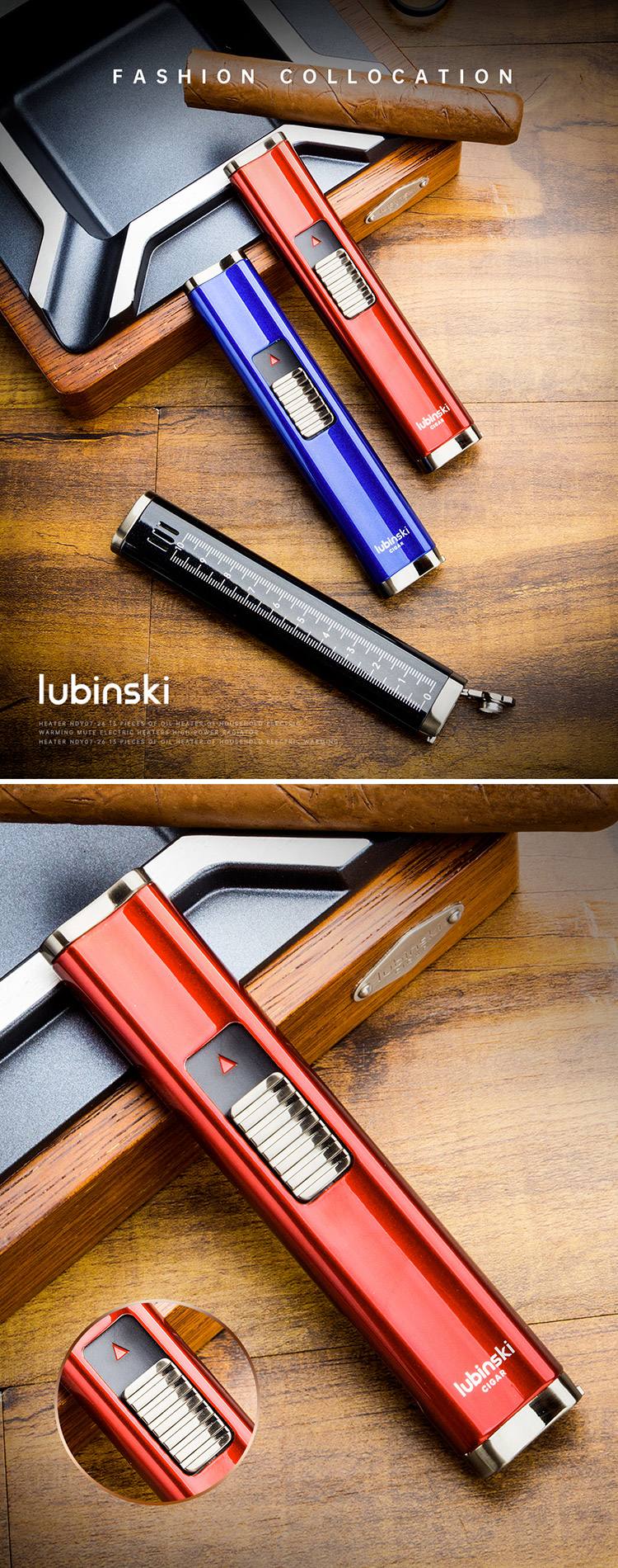 Lubinski 魯賓斯基 雙直衝雪茄打火機(YJA-10045) 打火機 · 點火|W Cigar Shop 雪茄配件 商品詳情 1