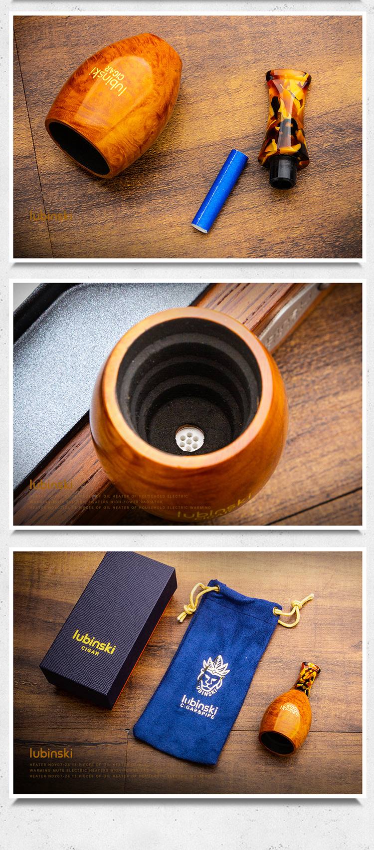 Lubinski 魯賓斯基 樹脂工藝菸斗立座(雕花款) 保養 · 濕度|W Cigar Shop 雪茄配件 商品詳情 6