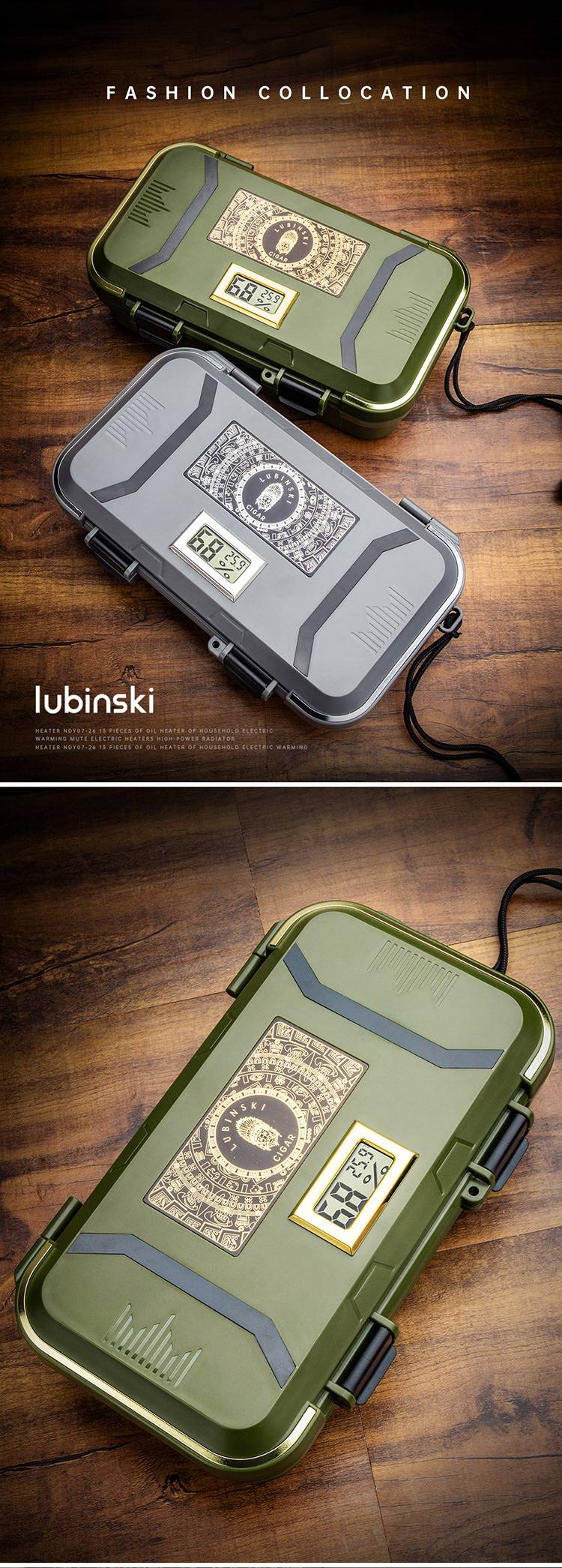 Lubinski 魯賓斯基 防壓便攜雪茄保濕盒(附濕度計) 收納 · 旅行盒|W Cigar Shop 雪茄配件 商品詳情 1