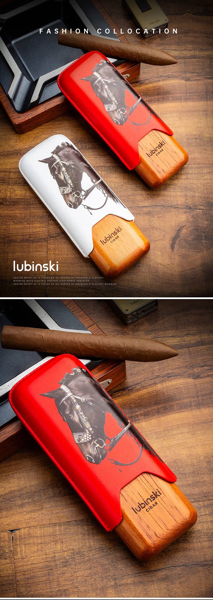 Lubinski 魯賓斯基 駿馬藝術雪茄套(YJA-50031) 收納 · 旅行盒|W Cigar Shop 雪茄配件 商品詳情 1