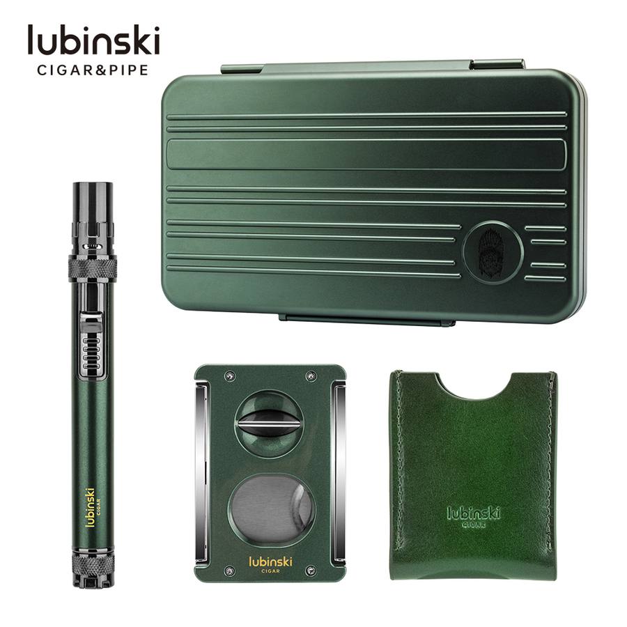 Lubinski 軍風旅行雪茄工具套裝(鋁盒)
