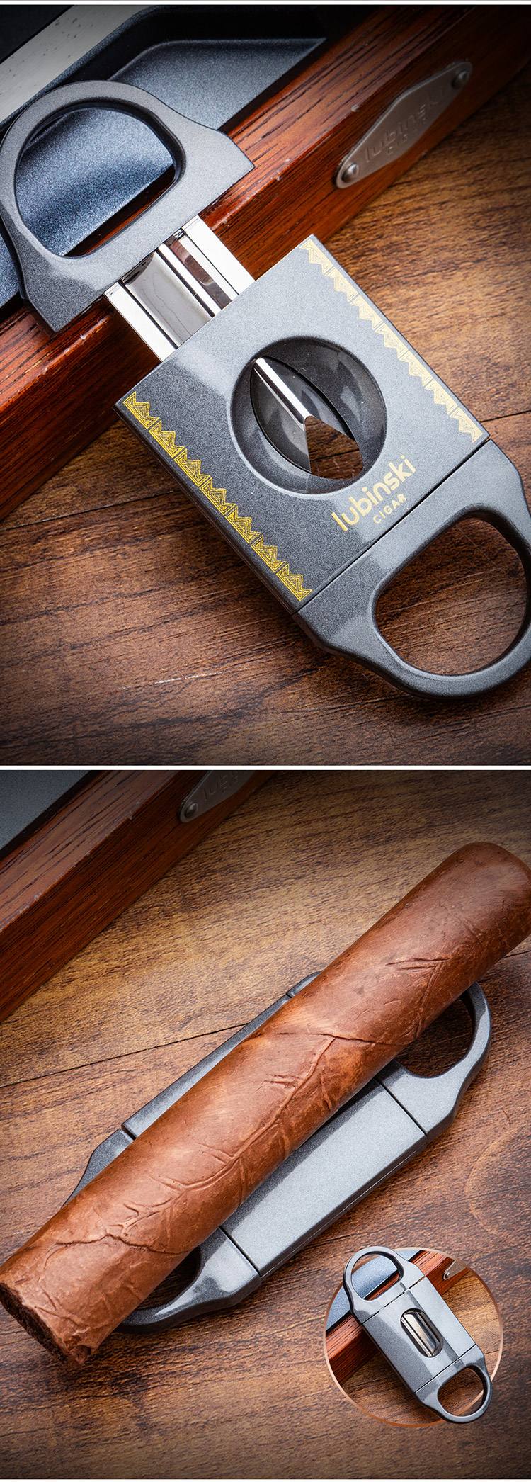 Lubinski 魯賓斯基 打火機＋V 剪雪茄工具禮盒 配件禮盒｜W Cigar Shop 雪茄配件 商品詳情 4